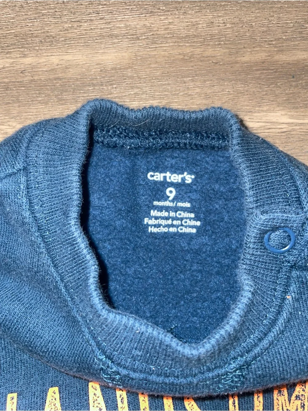 Carter's Navy Blue 'Handsome Like My Daddy' Hoodie Romper